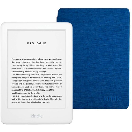 Электронная книга Amazon Kindle 10 8Gb SO White с оригинальной обложкой Cobalt Blue