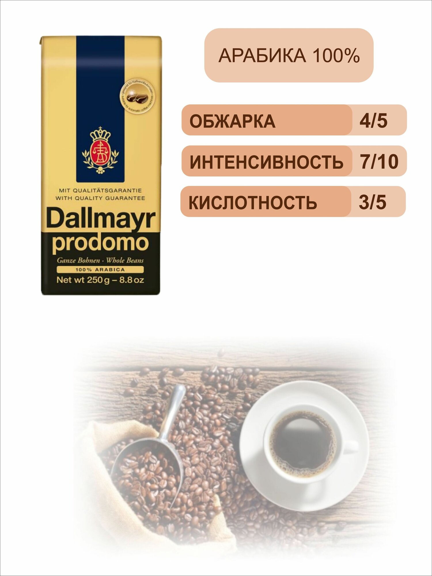 Кофе в зернах Dallmayr - фото №13