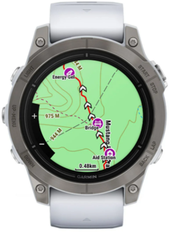 Смарт-часы Garmin Epix Pro (Gen 2) Sapphire Edition 47 мм Titanium with Whitestone Band (010-02803-20)