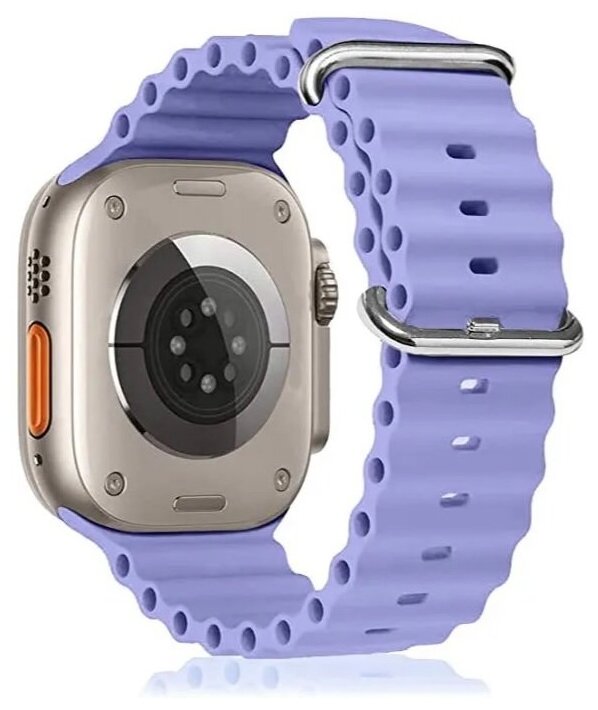 Силиконовый ребристый ремешок "Prime Watchband" для Apple Watch 42/44/45/49 mm S/M сиреневый