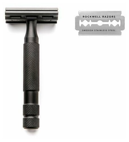 Т-образная бритва Rockwell 6S, нержавеющая сталь, черная Rockwell Razors - фото №9