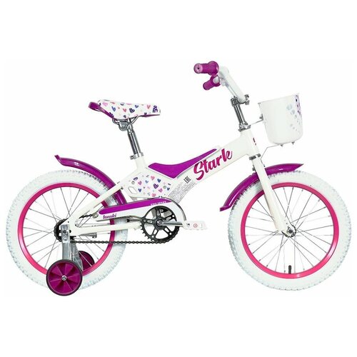 фото Велосипед stark tanuki 16 girl (2021), городской (детский), колеса 16", белый/розовый, 10.5кг [hd00000304]