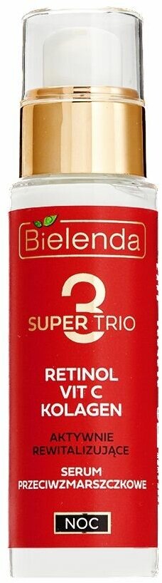 BIELENDA Восстанавливающая ночная сыворотка для лица Retinol + Vit C + Kolagen