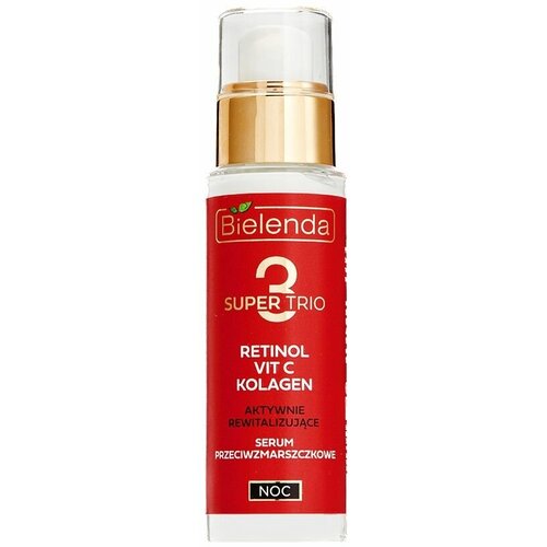 BIELENDA Восстанавливающая ночная сыворотка для лица Retinol + Vit C + Kolagen льтравосстанавливающий крем для лица bielenda retinol vit c kolagen 50 мл