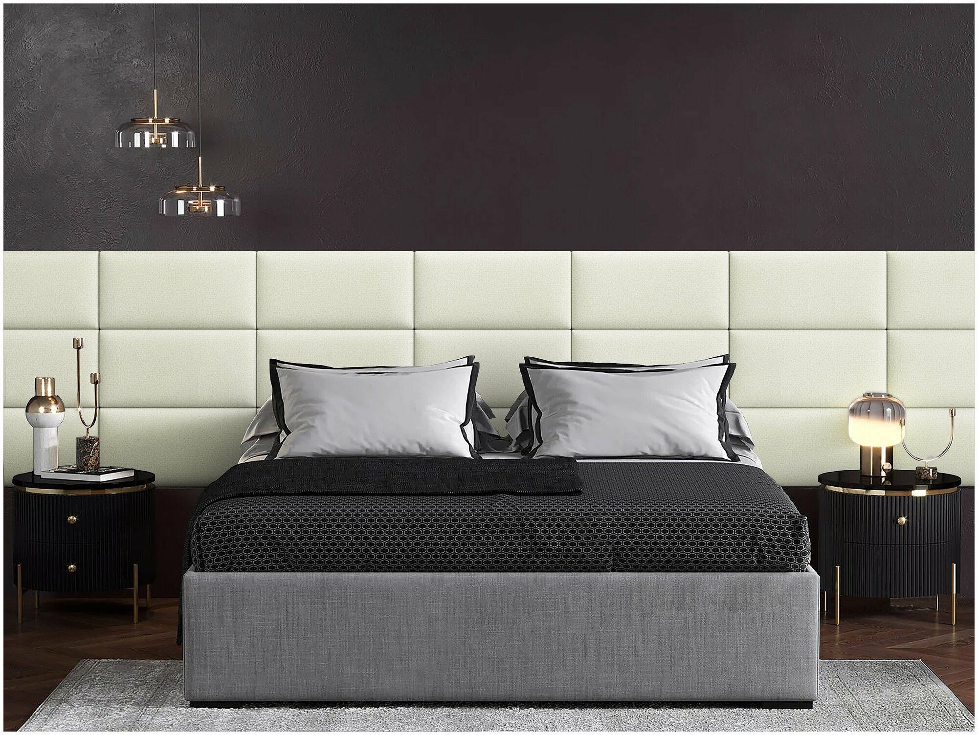 Панель кровати Velour Vanilla 30х60 см 4 шт.