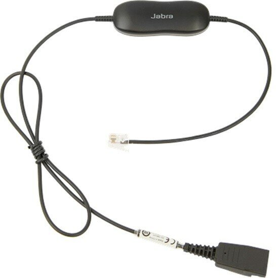 Кабель-переходник аудио JABRA GN1216 SmartCord SC Avaya, QD - RJ10 , 0.8м, черный [88001-03] - фото №1