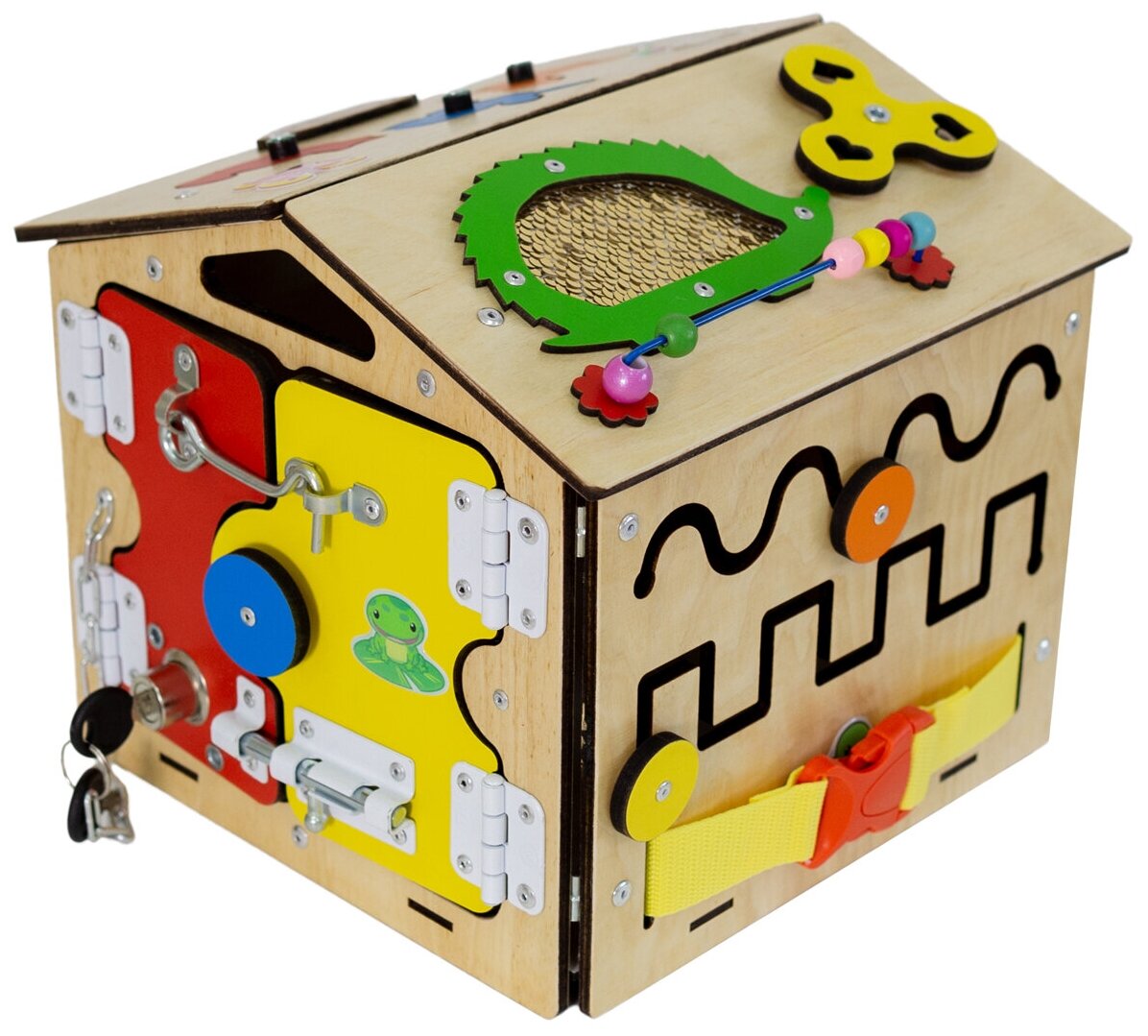 Бизиборд Домик Бизидом, игрушки для девочек, мальчиков, подарки детям