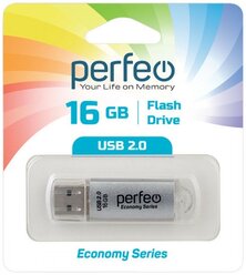 USB флешка Perfeo 16GB E01 Silver ES