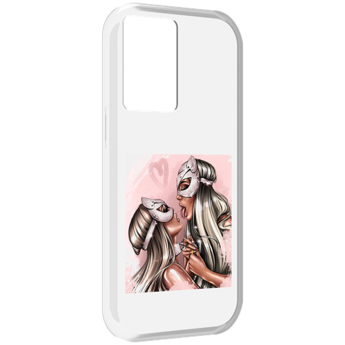 Чехол MyPads девушки-поцелуй женский для OnePlus Nord N20 SE задняя-панель-накладка-бампер