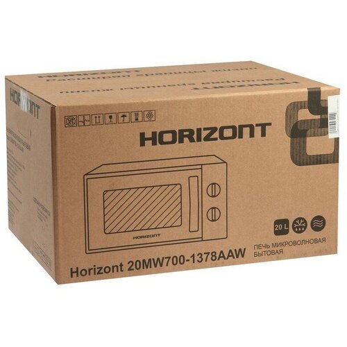 Микроволновая печь Horizont 20 MW 700-1378 AAW 20 л 700 Вт бело-чёрная 9815373 864100₽