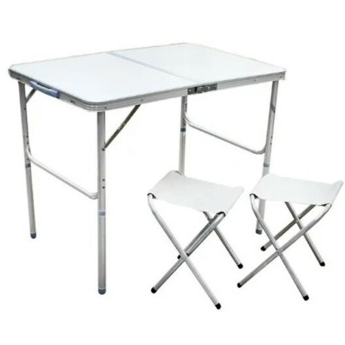 Стол складной белый + 2 стула / размер стола 90*60*70, регулировка высоты круглая вставка 22 мм пробка для ножек мебельного стула защитный протектор для стола с подушкой