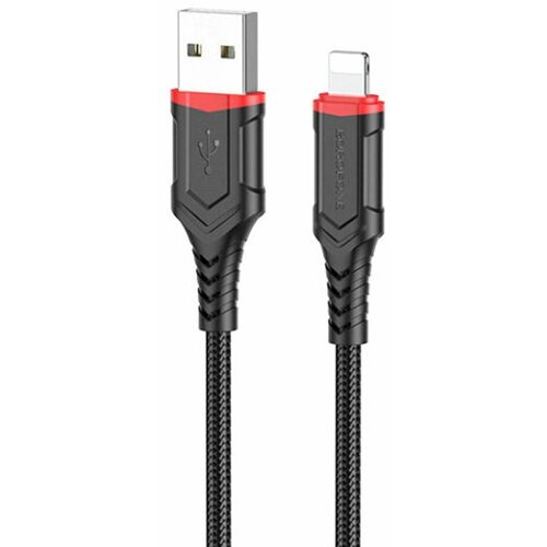 Кабель для смартфона, разъем USB, Apple lightning Borofone BX67, 100 см, черный, 1 шт. кабель usb apple lightning borofone bx61 source 100 см черный 1 шт