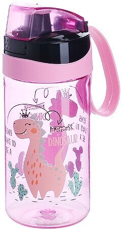 Бутылка для воды 520 мл. детская пластик розовая - фотография № 5