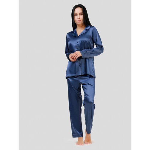 фото Пижама vitacci, джемпер, брюки, рубашка, размер 44-46, синий