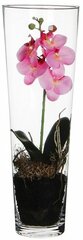Искусственная орхидея фаленопсис в высокой вазе, розовый, 50 см, Edelman, Mica 950249