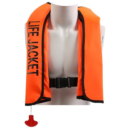 фото Спасательный жилет автоматический life jacket, полный комплект, оранжевый цвет