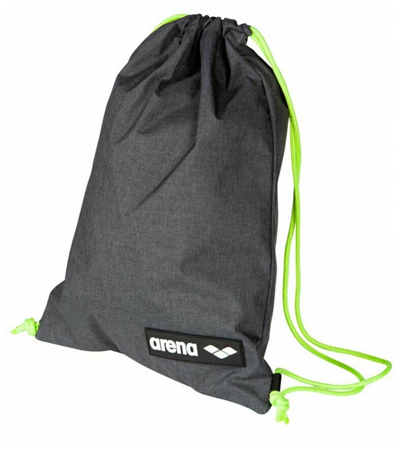 Сумка-мешок для аксессуаров Arena Team Swimbag Melange 15 л серая / Сумка для обуви / Мешок для сменки