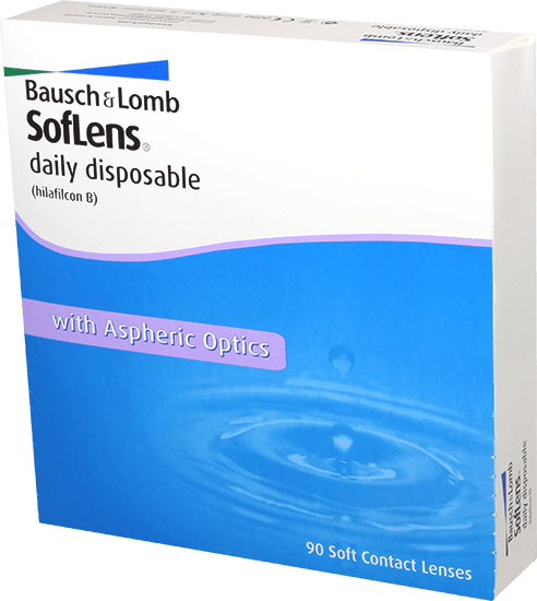 Контактные линзы soflens daily disposable 90 шт 8,6, -3,25 bausch+lomb Bausch & Lomb - фото №1