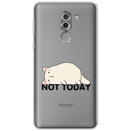 Силиконовый чехол на Honor 6X / Хонор 6Х Cat not today, прозрачный силиконовый чехол на honor 5x хонор 5х cat not today прозрачный