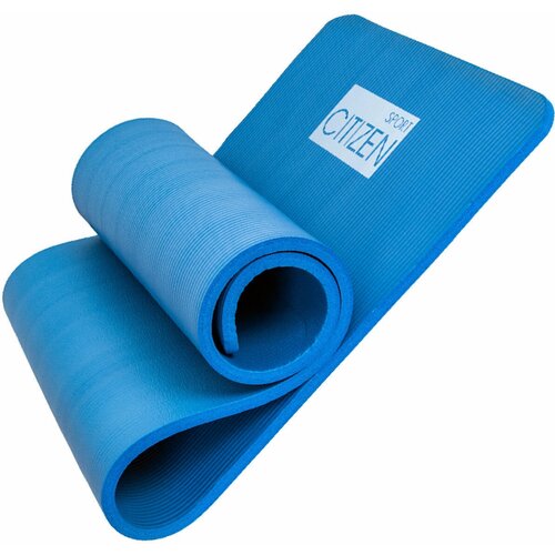 Коврик для йоги и фитнеса Citizen каучуковый (NBR), толщина 0,8 см, 180х60 см, сумка в комплекте
