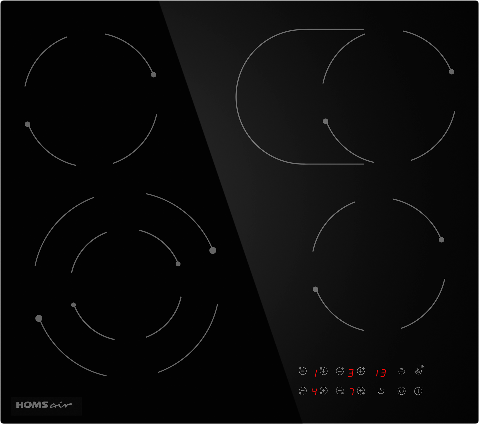 Электрическая варочная панель HOMSair HVС64SMDBK