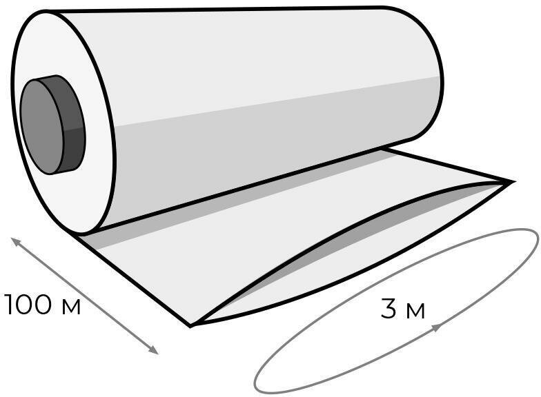 Пленка полиэтиленовая укрывная пвд 100 мкм x 100 м х 1.5 м рукав прозрачная 11кг - фотография № 2