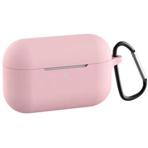 Силиконовый чехол для наушников Apple AirPods Pro c карабином, Pink красивый цветной силиконовый тпу чехол для беспроводных наушников airpods pro защитный чехол кожаные аксессуары