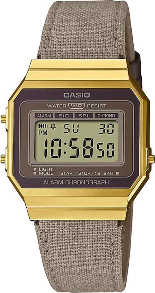 Наручные часы CASIO A-700WEGL-5A, бежевый, фиолетовый