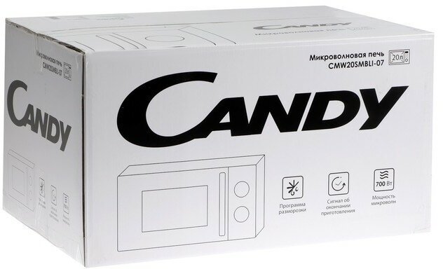 Микроволновая Печь Candy CMW20SMWLI-07 20л. белый/черный - фото №19