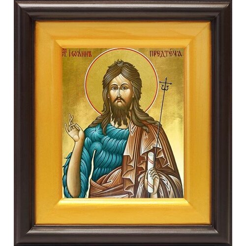 Святой Иоанн Предтеча, икона в широком киоте 16,5*18,5 см