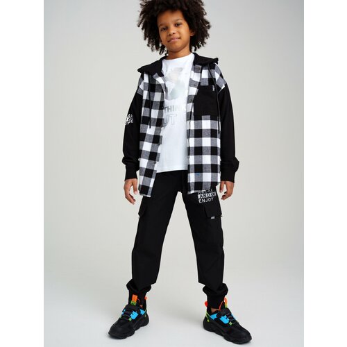 фото Рубашка playtoday, размер 140, черный