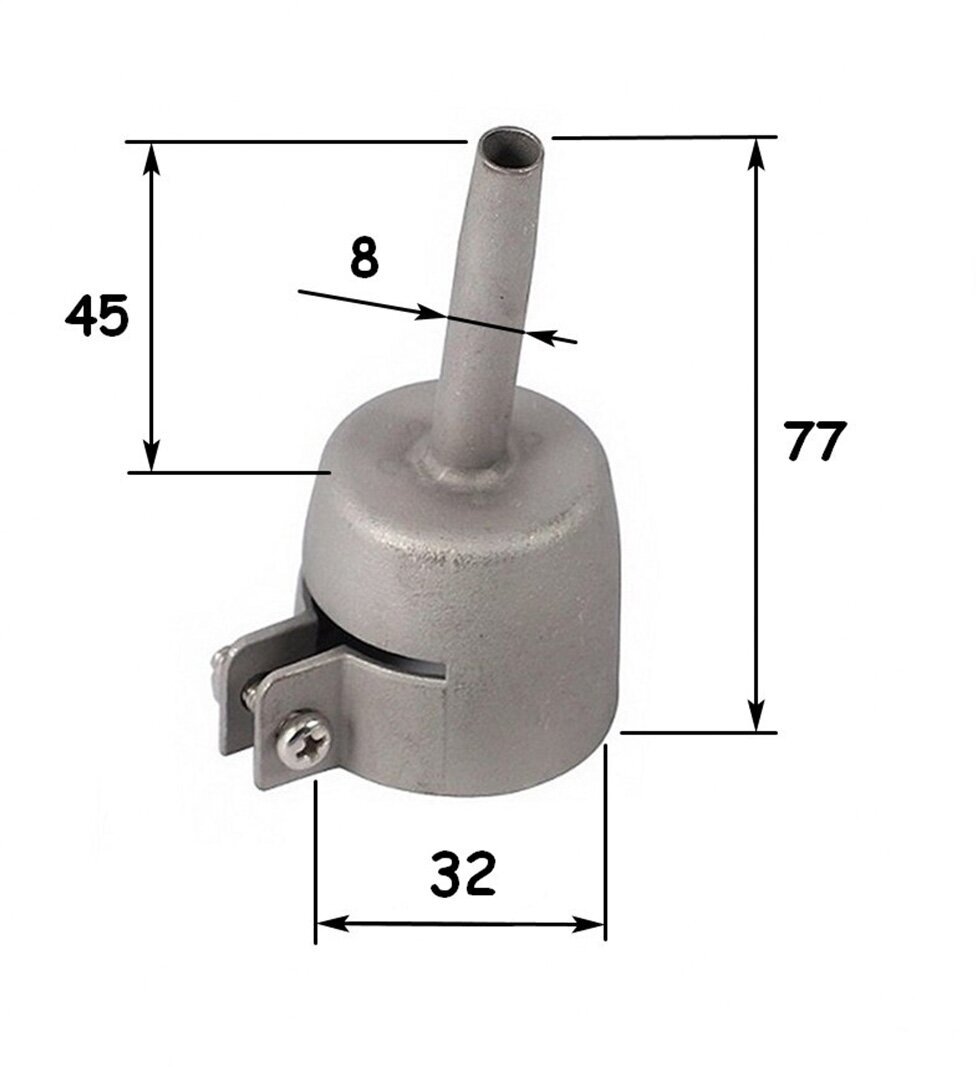 Набор насадок (4 шт.) для сварки строительным феном 32 мм.