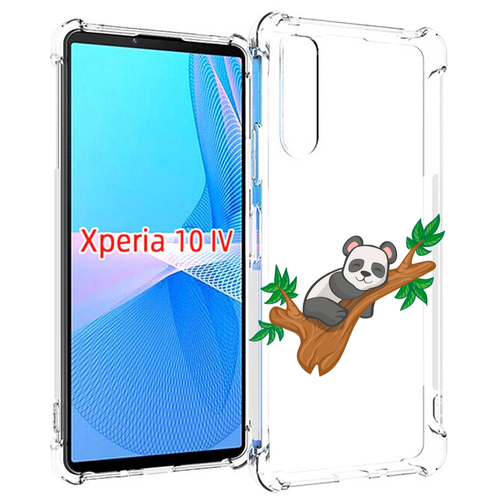 Чехол MyPads панда-на-деревце для Sony Xperia 10 IV (10-4) задняя-панель-накладка-бампер