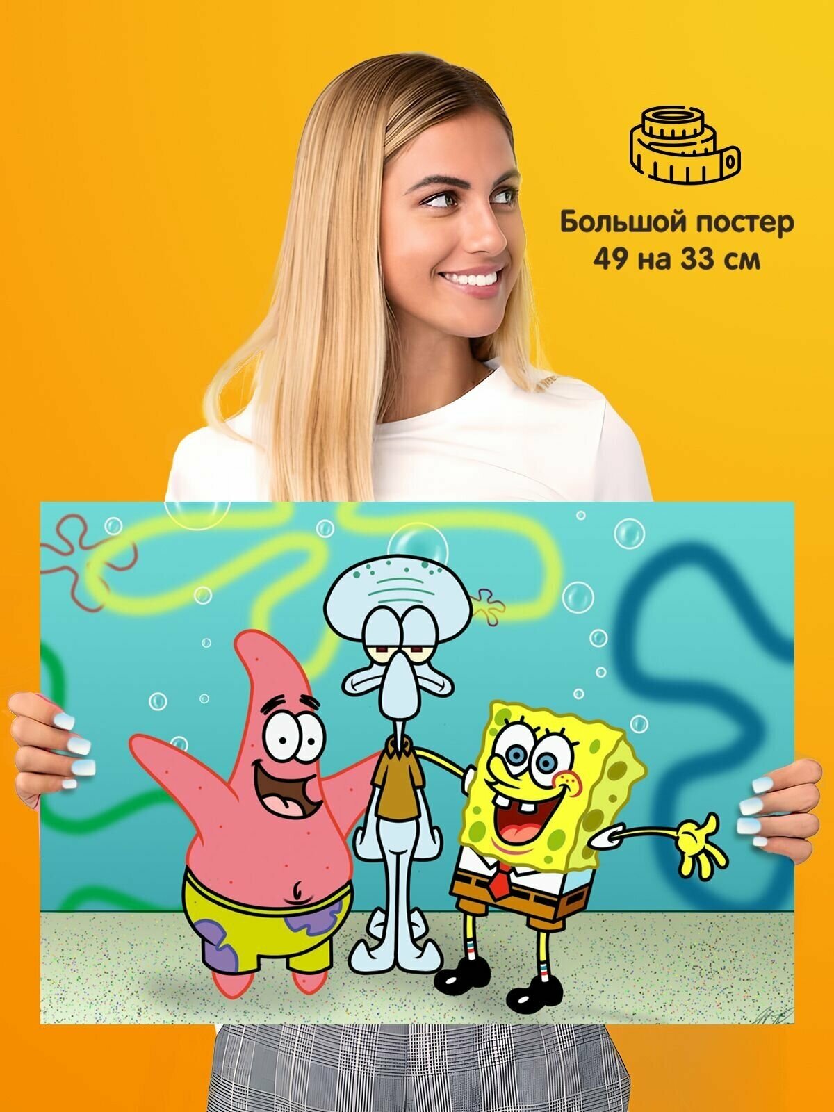 Постер плакат SpongeBob Губка Боб