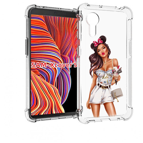 Чехол MyPads Девушка-микки для Samsung Galaxy Xcover 5 задняя-панель-накладка-бампер