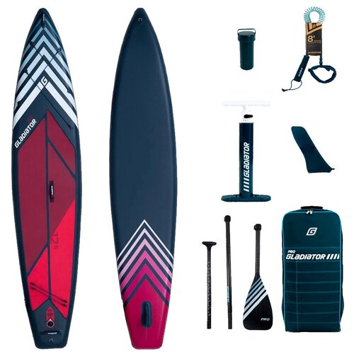 Cап борд надувной двухслойный Gladiator PRO 12.6 Sport 2022 (384x76x15 см) / Sup board, сапборд, доска для сап серфинга