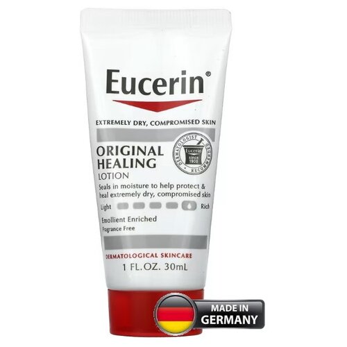 eucerin roughness relief lotion лосьон разлаживающий без отдушек 500 мл Eucerin, Original Healing Lotion, без отдушек, 30 мл