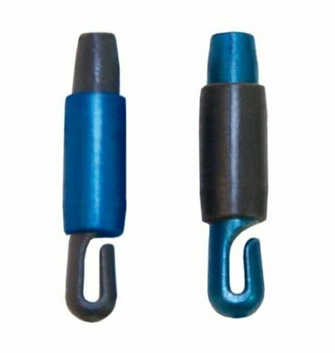 Коннектор для крепления лески к удилищу серо-синий перламутр (стонф) 23 (уп/10шт.)