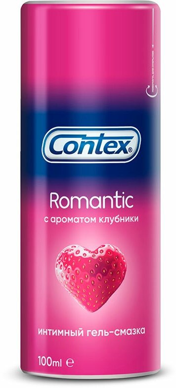 Гель-смазка интимная `CONTEX` Romantic (с ароматом клубники) 100 мл