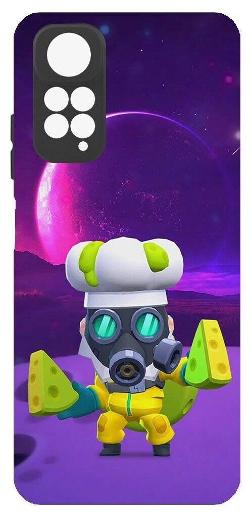 Чехол-накладка Krutoff Софт Кейс Brawl Stars - Майк с плесенью для Xiaomi Redmi Note 11S черный