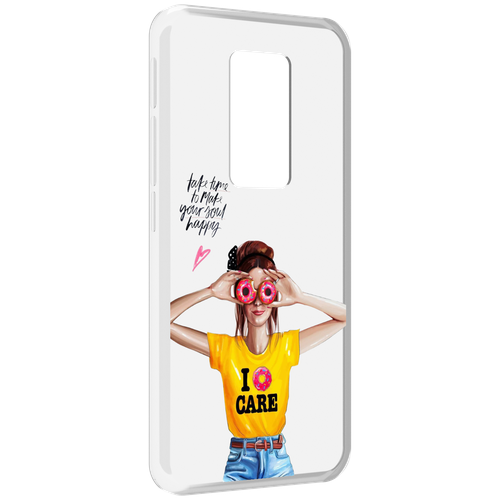 Чехол MyPads Девушка-с-пончиками женский для Motorola Defy 2021 задняя-панель-накладка-бампер