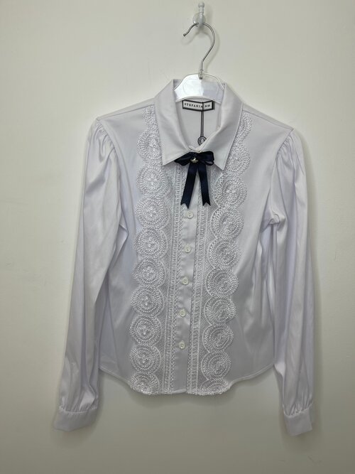 Школьная рубашка Кидс фэшн, размер 128, белый