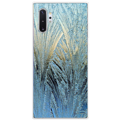 Силиконовый чехол на Samsung Galaxy Note 10 + / Самсунг Гэлакси Нот 10 Плюс Лёд силиконовый чехол на samsung galaxy note 10 самсунг гэлакси нот 10 плюс голубой мрамор рисунок