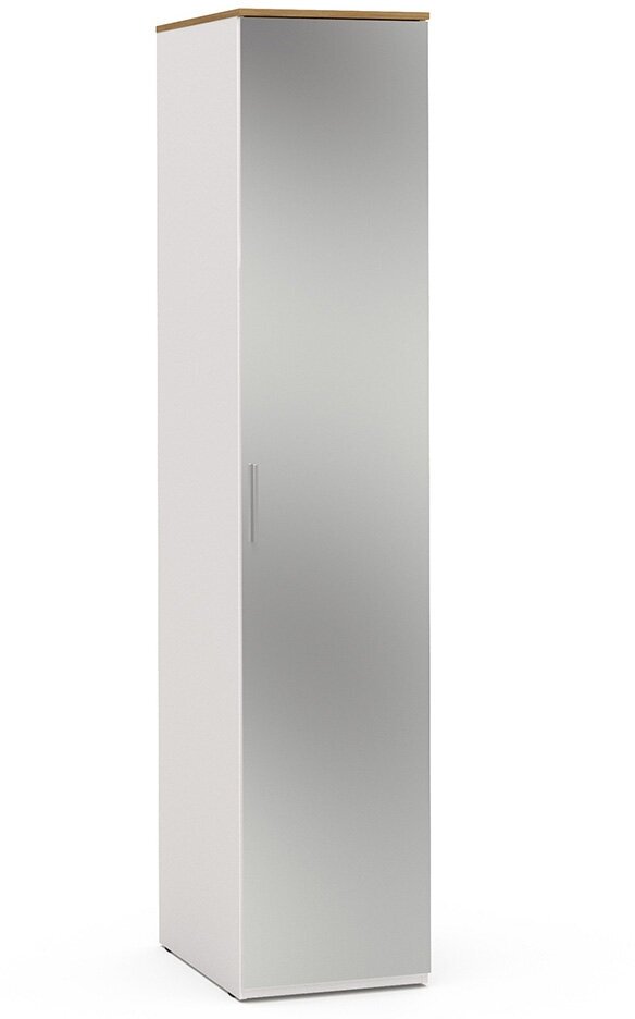 Шкаф 1-дверный Hoff Altea с зеркалом, 44,6х215,8х61,4 см, белый глянец