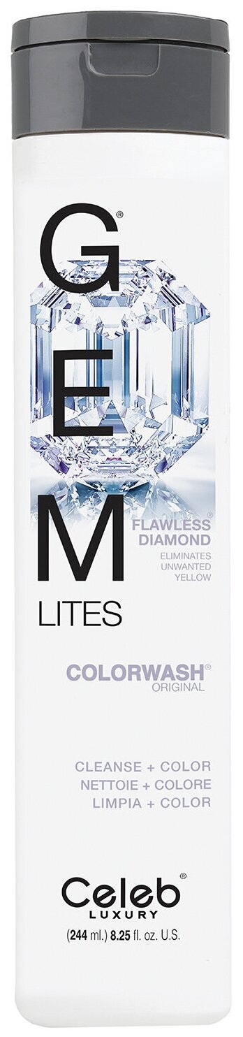 Celeb luxury Шампунь для яркости цвета Бриллиант Gem Lites Shampoo Flawless Diamond 244 мл