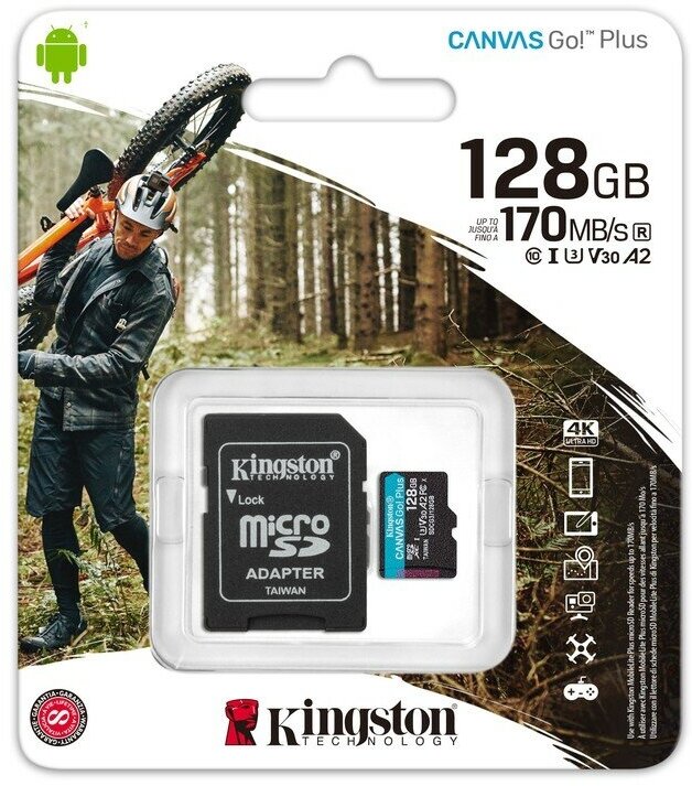 Карта памяти MicroSD 128Гб Kingston SDCG3/128GB