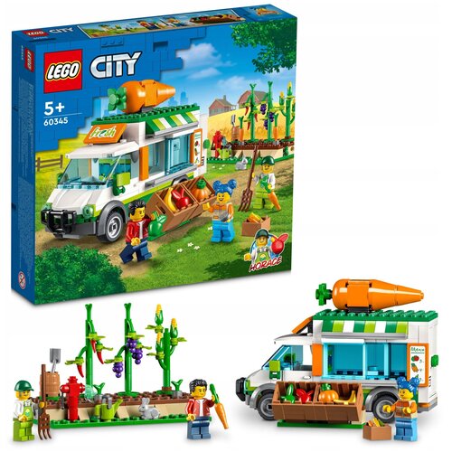 Конструктор LEGO City 60345: Фургон для фермерского рынка lego® city 60195 мобильная арктическая исследовательская станция