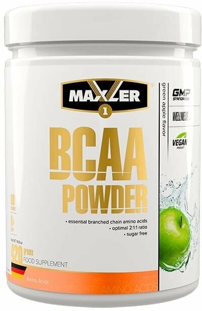 Maxler BCAA Powder 2:1:1 Sugar Free, 420 g (яблоко зеленое)