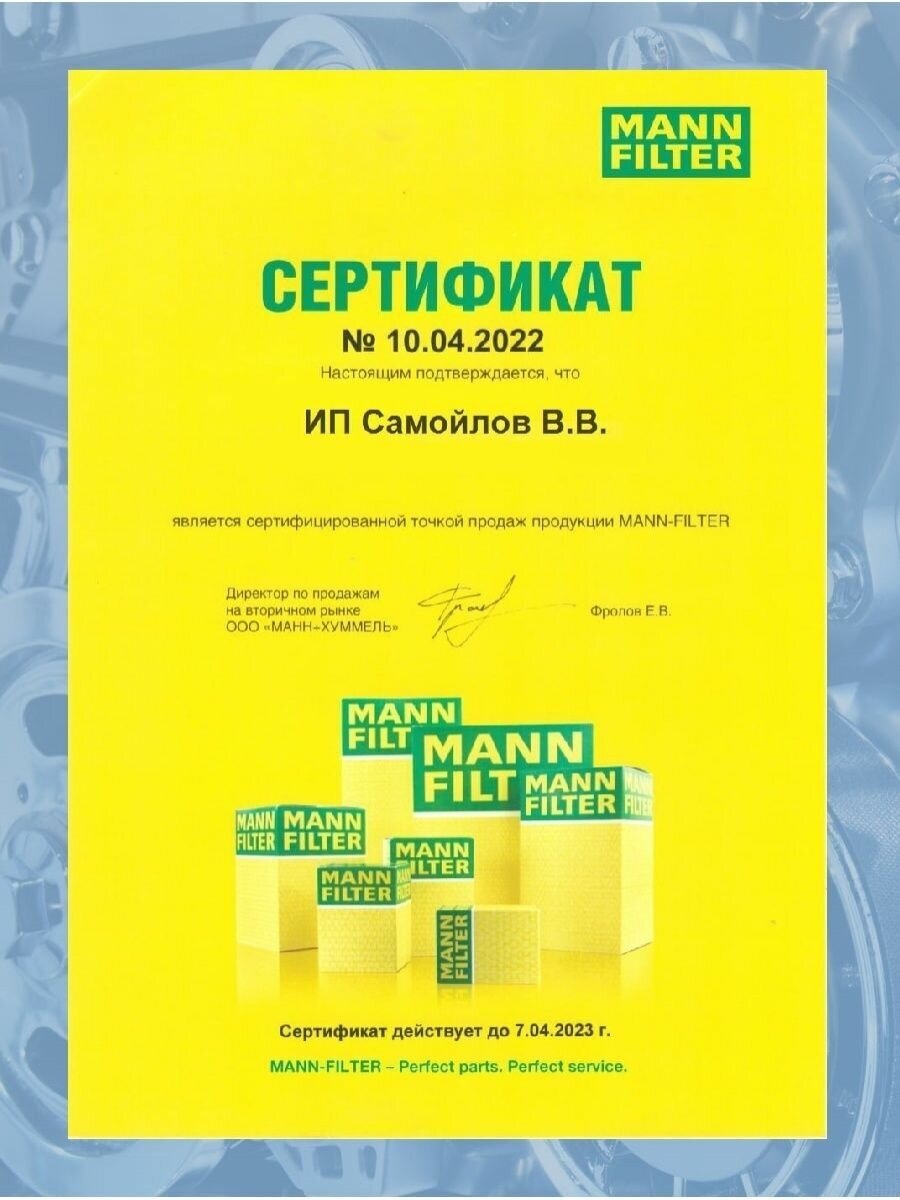 Фильтр MANN-FILTER CUK 2226 - фотография № 16