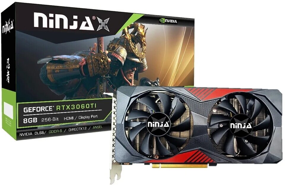 Видеокарта Ninja RTX3060Ti 8GB GDDR6 256bit HDMI DP (NF306TI86F)